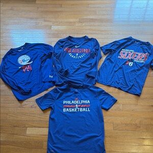 Bundle of Philadelphia 76ers shirts. Sizes L / XL. Very good / EUC.